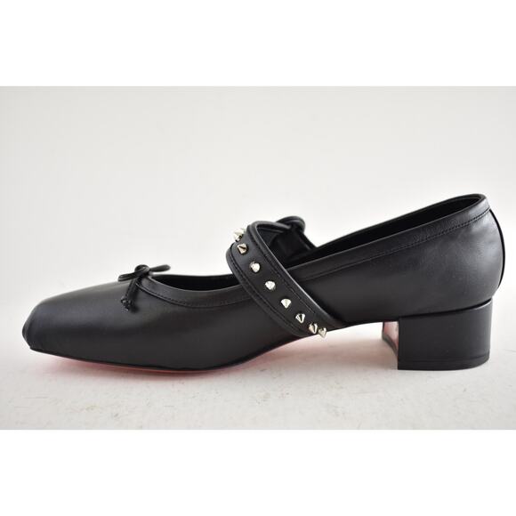 Christian Louboutin Mamastrapita Spikes 30 Black Maryjane Ballet Heel Flat 41 - Picture 12 of 16